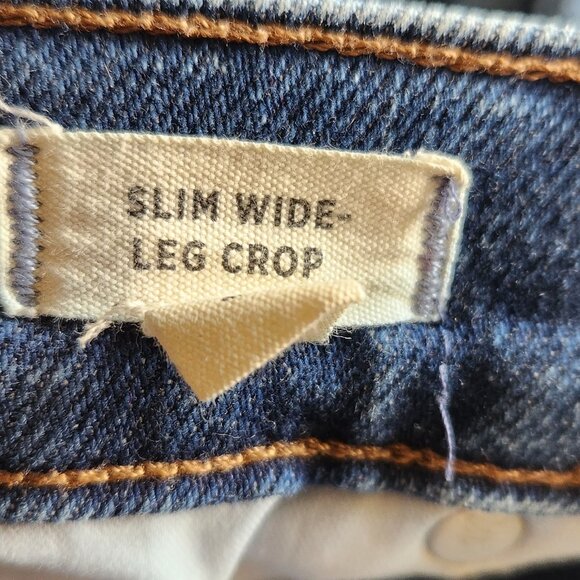 Madewell Slim Wide Leg Cropped Jeans (Reggie Wash) - Picture 8 of 14